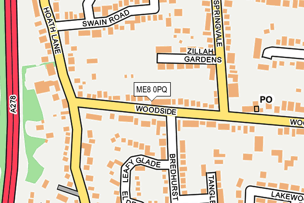 ME8 0PQ map - OS OpenMap – Local (Ordnance Survey) ME8 0PQ map - OS OpenMap – Local (Ordnance Survey)
