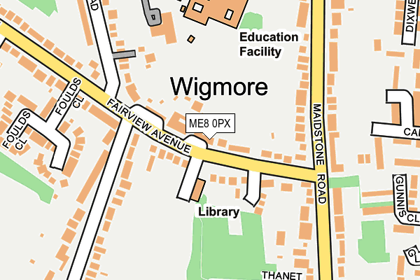 ME8 0PX map - OS OpenMap – Local (Ordnance Survey) ME8 0PX map - OS OpenMap – Local (Ordnance Survey)