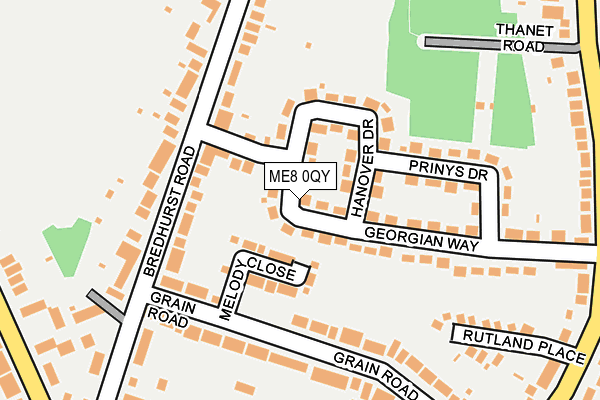 ME8 0QY map - OS OpenMap – Local (Ordnance Survey) ME8 0QY map - OS OpenMap – Local (Ordnance Survey)