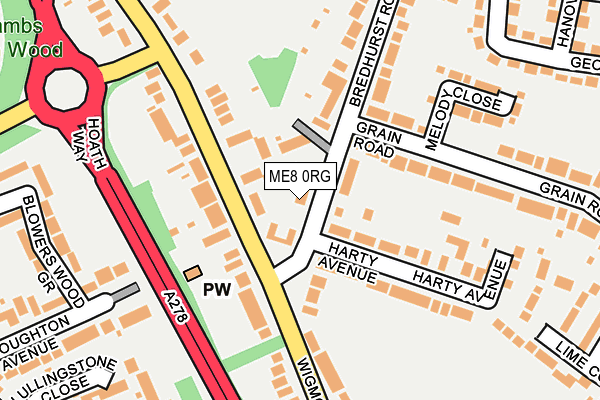 ME8 0RG map - OS OpenMap – Local (Ordnance Survey) ME8 0RG map - OS OpenMap – Local (Ordnance Survey)