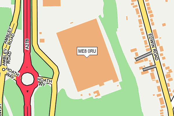 ME8 0RU map - OS OpenMap – Local (Ordnance Survey) ME8 0RU map - OS OpenMap – Local (Ordnance Survey)