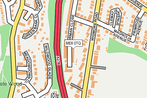 ME8 0TQ map - OS OpenMap – Local (Ordnance Survey) ME8 0TQ map - OS OpenMap – Local (Ordnance Survey)