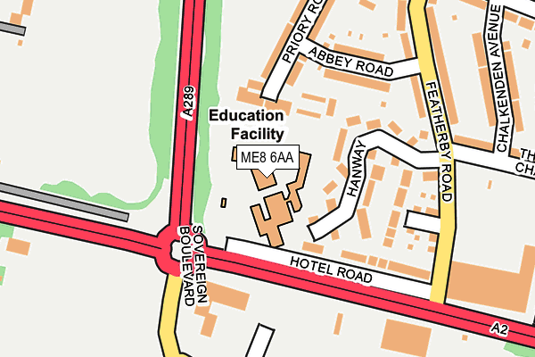 ME8 6AA map - OS OpenMap – Local (Ordnance Survey) ME8 6AA map - OS OpenMap – Local (Ordnance Survey)