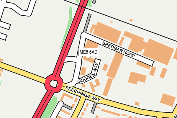 ME8 6AD map - OS OpenMap – Local (Ordnance Survey) ME8 6AD map - OS OpenMap – Local (Ordnance Survey)