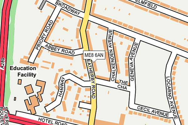 ME8 6AN map - OS OpenMap – Local (Ordnance Survey) ME8 6AN map - OS OpenMap – Local (Ordnance Survey)