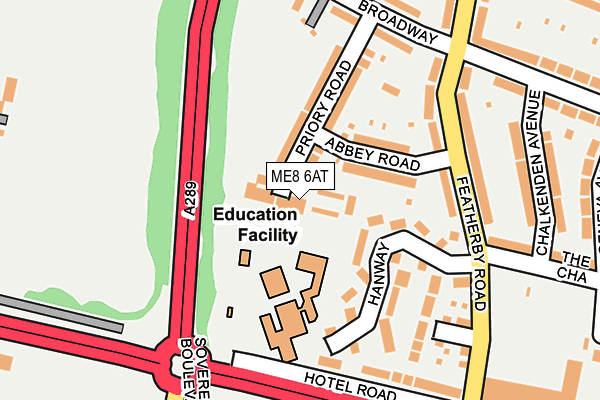 ME8 6AT map - OS OpenMap – Local (Ordnance Survey) ME8 6AT map - OS OpenMap – Local (Ordnance Survey)