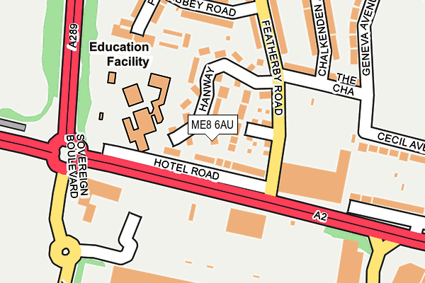 ME8 6AU map - OS OpenMap – Local (Ordnance Survey) ME8 6AU map - OS OpenMap – Local (Ordnance Survey)
