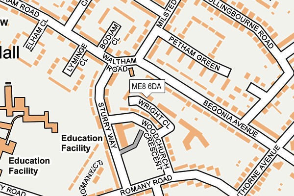 ME8 6DA map - OS OpenMap – Local (Ordnance Survey) ME8 6DA map - OS OpenMap – Local (Ordnance Survey)