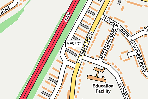 ME8 6DT map - OS OpenMap – Local (Ordnance Survey) ME8 6DT map - OS OpenMap – Local (Ordnance Survey)
