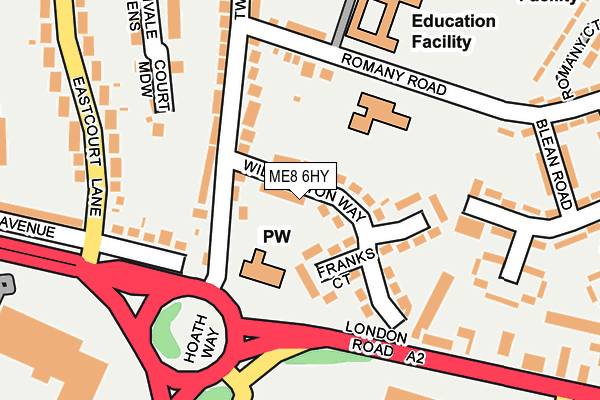 ME8 6HY map - OS OpenMap – Local (Ordnance Survey) ME8 6HY map - OS OpenMap – Local (Ordnance Survey)