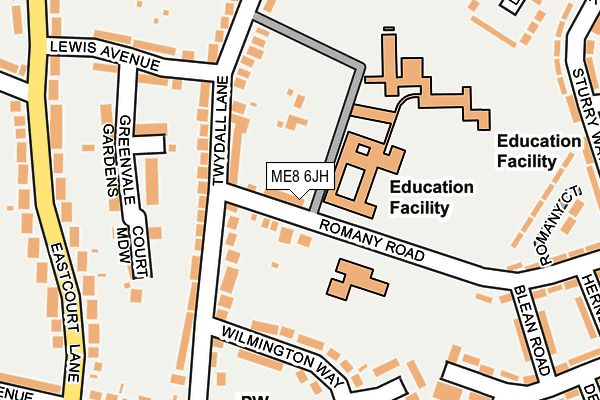 ME8 6JH map - OS OpenMap – Local (Ordnance Survey)