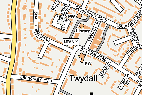 ME8 6JX map - OS OpenMap – Local (Ordnance Survey) ME8 6JX map - OS OpenMap – Local (Ordnance Survey)