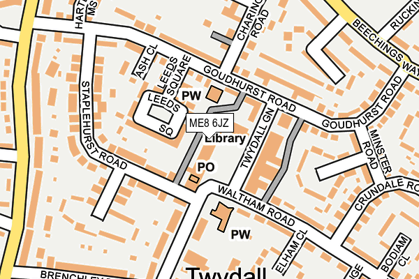 ME8 6JZ map - OS OpenMap – Local (Ordnance Survey) ME8 6JZ map - OS OpenMap – Local (Ordnance Survey)