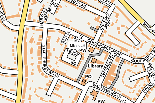 ME8 6LH map - OS OpenMap – Local (Ordnance Survey) ME8 6LH map - OS OpenMap – Local (Ordnance Survey)