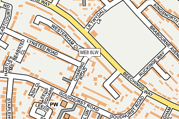 ME8 6LW map - OS OpenMap – Local (Ordnance Survey) ME8 6LW map - OS OpenMap – Local (Ordnance Survey)