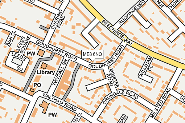 ME8 6NQ map - OS OpenMap – Local (Ordnance Survey) ME8 6NQ map - OS OpenMap – Local (Ordnance Survey)