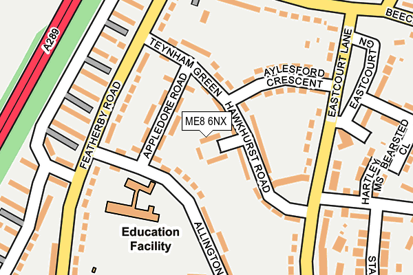 ME8 6NX map - OS OpenMap – Local (Ordnance Survey) ME8 6NX map - OS OpenMap – Local (Ordnance Survey)