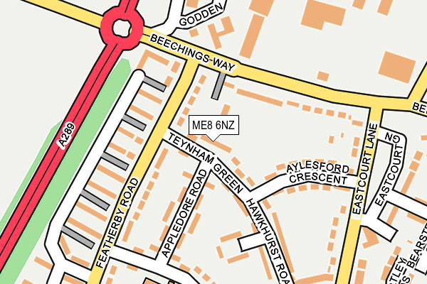 ME8 6NZ map - OS OpenMap – Local (Ordnance Survey) ME8 6NZ map - OS OpenMap – Local (Ordnance Survey)