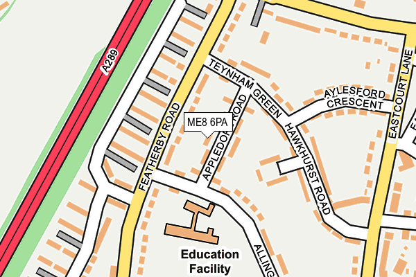 ME8 6PA map - OS OpenMap – Local (Ordnance Survey) ME8 6PA map - OS OpenMap – Local (Ordnance Survey)
