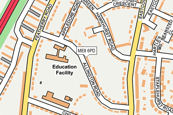 ME8 6PD map - OS OpenMap – Local (Ordnance Survey) ME8 6PD map - OS OpenMap – Local (Ordnance Survey)