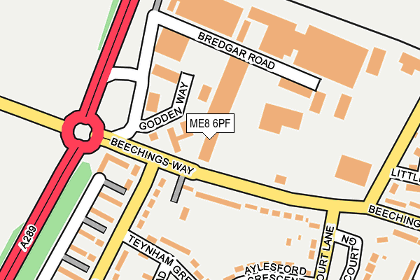 ME8 6PF map - OS OpenMap – Local (Ordnance Survey) ME8 6PF map - OS OpenMap – Local (Ordnance Survey)