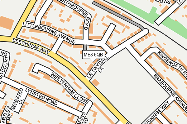 ME8 6QB map - OS OpenMap – Local (Ordnance Survey) ME8 6QB map - OS OpenMap – Local (Ordnance Survey)