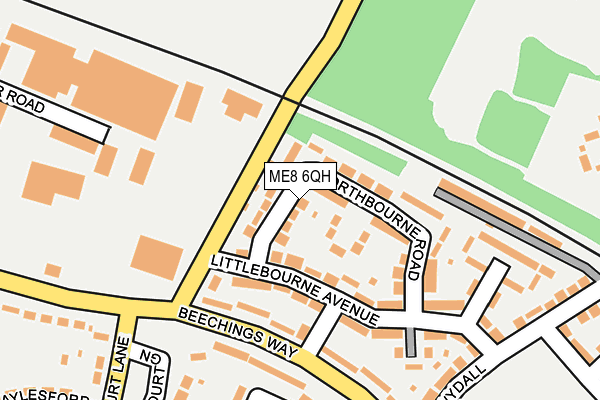 ME8 6QH map - OS OpenMap – Local (Ordnance Survey) ME8 6QH map - OS OpenMap – Local (Ordnance Survey)