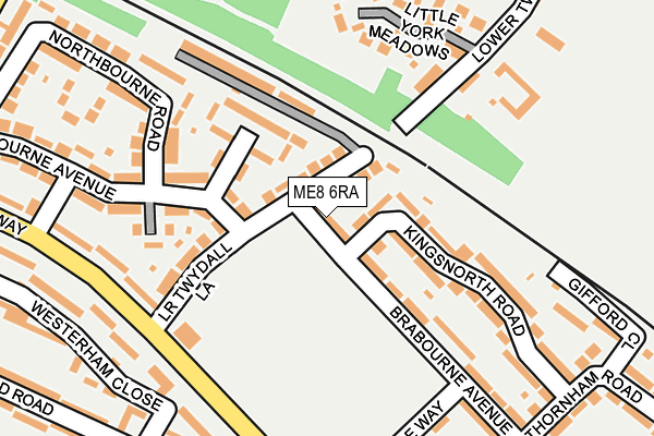 ME8 6RA map - OS OpenMap – Local (Ordnance Survey) ME8 6RA map - OS OpenMap – Local (Ordnance Survey)