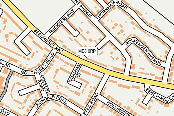 ME8 6RP map - OS OpenMap – Local (Ordnance Survey) ME8 6RP map - OS OpenMap – Local (Ordnance Survey)