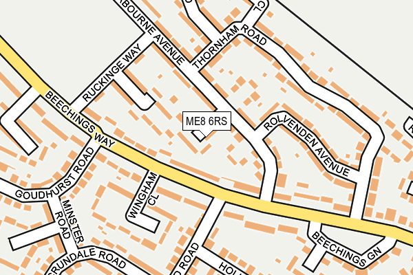 ME8 6RS map - OS OpenMap – Local (Ordnance Survey) ME8 6RS map - OS OpenMap – Local (Ordnance Survey)
