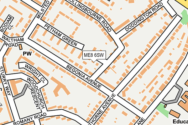 ME8 6SW map - OS OpenMap – Local (Ordnance Survey) ME8 6SW map - OS OpenMap – Local (Ordnance Survey)