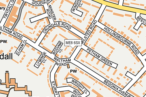 ME8 6SX map - OS OpenMap – Local (Ordnance Survey) ME8 6SX map - OS OpenMap – Local (Ordnance Survey)