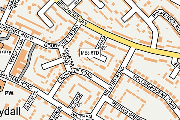 ME8 6TD map - OS OpenMap – Local (Ordnance Survey) ME8 6TD map - OS OpenMap – Local (Ordnance Survey)