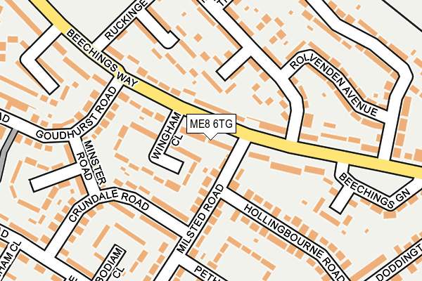ME8 6TG map - OS OpenMap – Local (Ordnance Survey) ME8 6TG map - OS OpenMap – Local (Ordnance Survey)