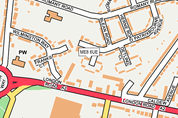 ME8 6UE map - OS OpenMap – Local (Ordnance Survey) ME8 6UE map - OS OpenMap – Local (Ordnance Survey)