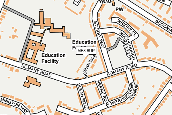 ME8 6UP map - OS OpenMap – Local (Ordnance Survey) ME8 6UP map - OS OpenMap – Local (Ordnance Survey)