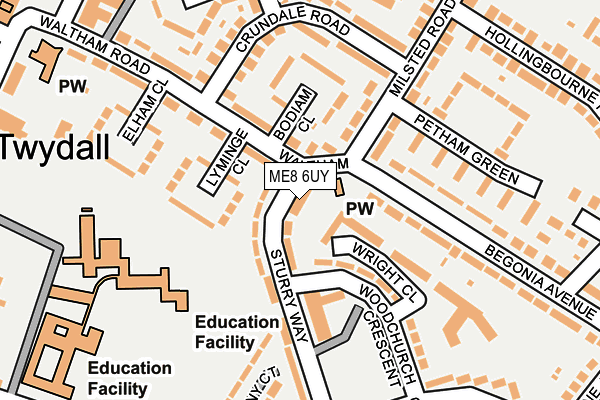 ME8 6UY map - OS OpenMap – Local (Ordnance Survey) ME8 6UY map - OS OpenMap – Local (Ordnance Survey)