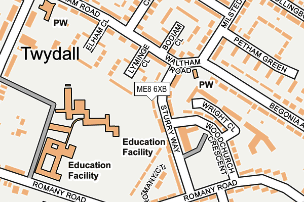 ME8 6XB map - OS OpenMap – Local (Ordnance Survey) ME8 6XB map - OS OpenMap – Local (Ordnance Survey)