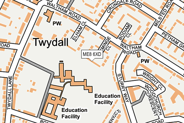 ME8 6XD map - OS OpenMap – Local (Ordnance Survey)