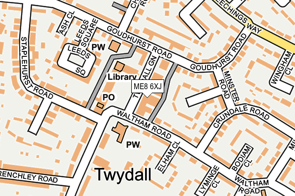 ME8 6XJ map - OS OpenMap – Local (Ordnance Survey)