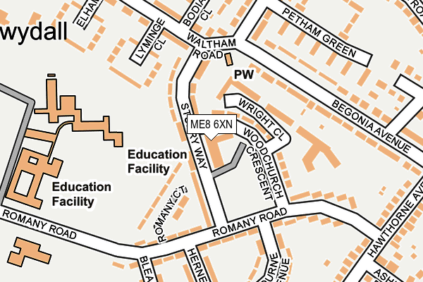 ME8 6XN map - OS OpenMap – Local (Ordnance Survey) ME8 6XN map - OS OpenMap – Local (Ordnance Survey)