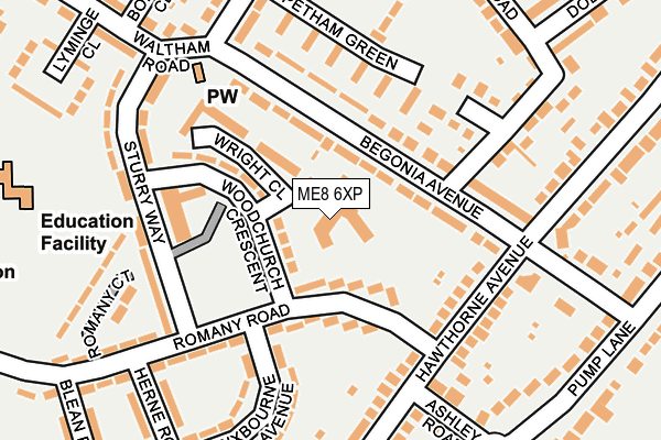 ME8 6XP map - OS OpenMap – Local (Ordnance Survey) ME8 6XP map - OS OpenMap – Local (Ordnance Survey)