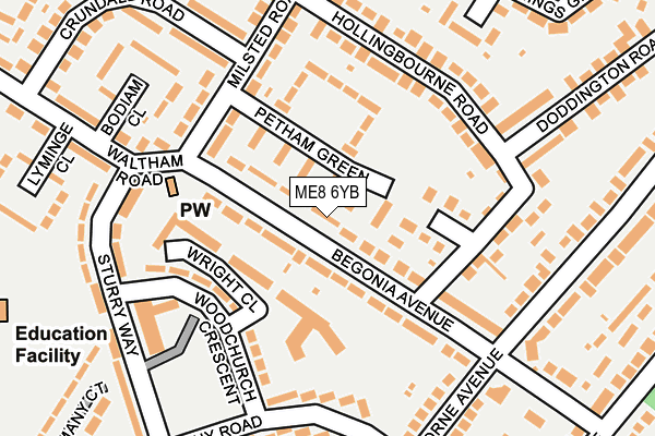 ME8 6YB map - OS OpenMap – Local (Ordnance Survey) ME8 6YB map - OS OpenMap – Local (Ordnance Survey)