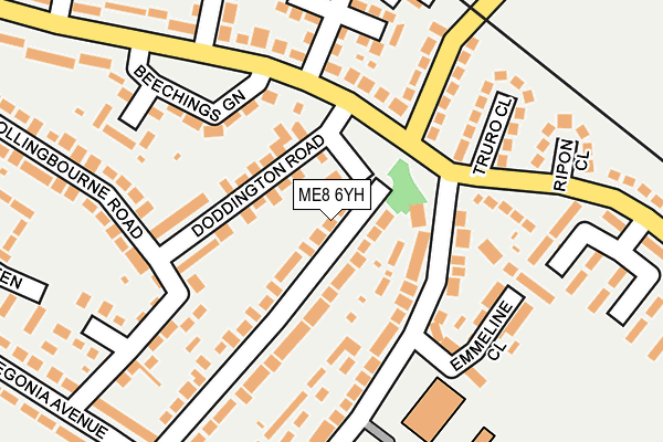 ME8 6YH map - OS OpenMap – Local (Ordnance Survey) ME8 6YH map - OS OpenMap – Local (Ordnance Survey)
