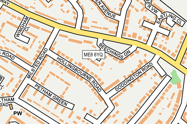 ME8 6YQ map - OS OpenMap – Local (Ordnance Survey) ME8 6YQ map - OS OpenMap – Local (Ordnance Survey)