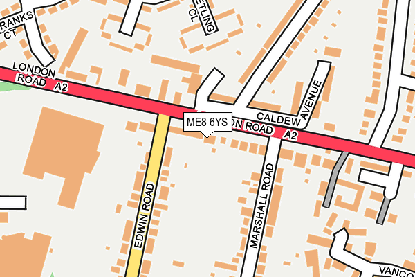 ME8 6YS map - OS OpenMap – Local (Ordnance Survey) ME8 6YS map - OS OpenMap – Local (Ordnance Survey)