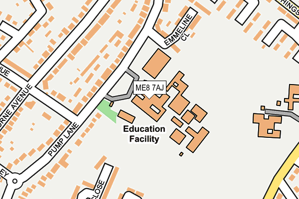 ME8 7AJ map - OS OpenMap – Local (Ordnance Survey) ME8 7AJ map - OS OpenMap – Local (Ordnance Survey)