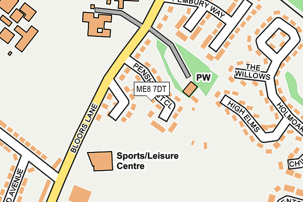 ME8 7DT map - OS OpenMap – Local (Ordnance Survey) ME8 7DT map - OS OpenMap – Local (Ordnance Survey)
