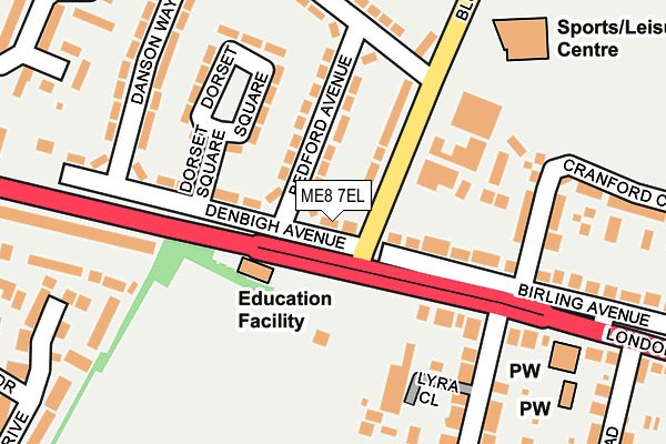 ME8 7EL map - OS OpenMap – Local (Ordnance Survey) ME8 7EL map - OS OpenMap – Local (Ordnance Survey)