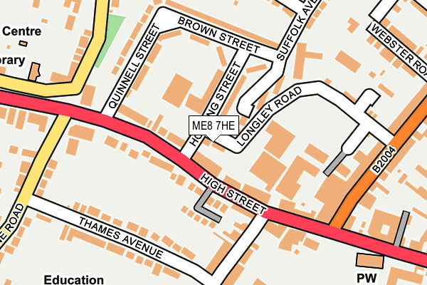 ME8 7HE map - OS OpenMap – Local (Ordnance Survey) ME8 7HE map - OS OpenMap – Local (Ordnance Survey)